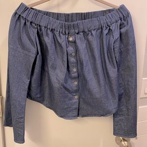 Off the shoulder long sleeve top